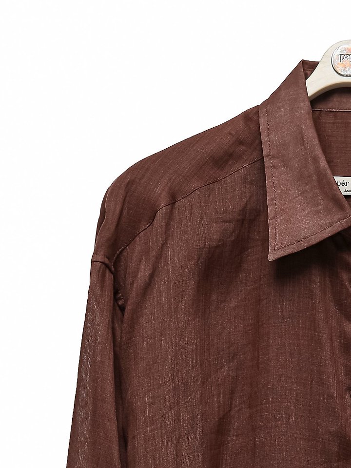 Paper Moon - Korean Women Fashion - #womensfashion - Vivid Oversized Linen Button-Down Shirt - 8