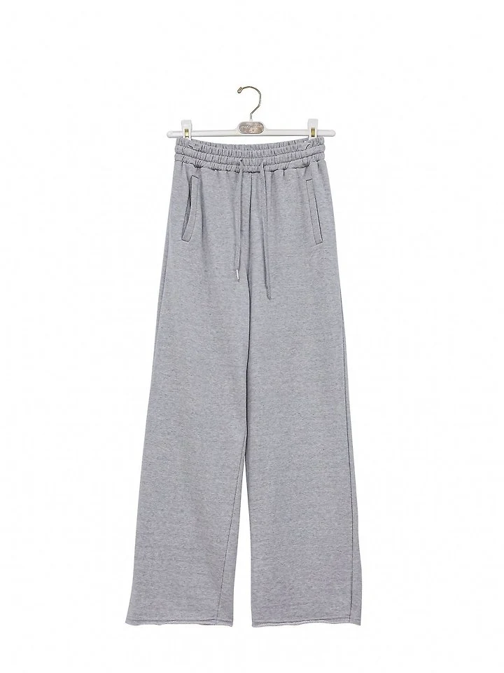 Paper Moon - Korean Women Fashion - #womensfashion - Cut-Detail Wide Sweat Trousers - 7