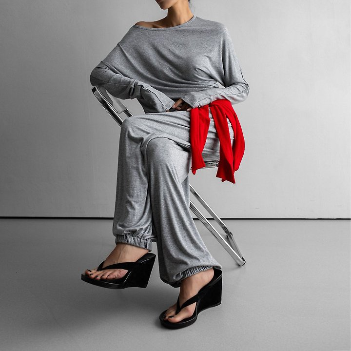 Paper Moon - Korean Women Fashion - #momslook - Draped Balloon Jogger Pants - 4