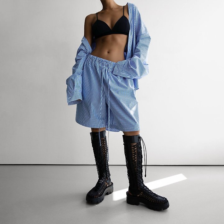 Paper Moon - Korean Women Fashion - #womensfashion - Lounge Stripe Bermuda Shorts - 3