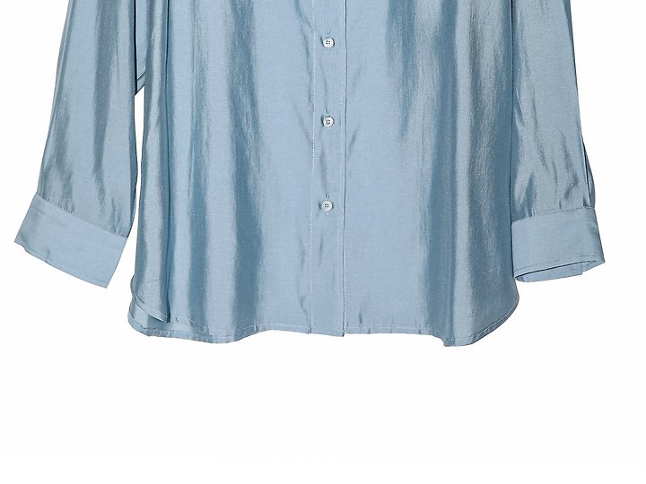 Paper Moon - Korean Women Fashion - #womensfashion - Sheer Silky Classic Button-Down Shirt - 10