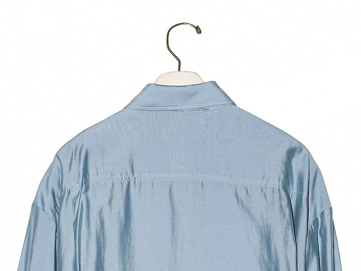 Paper Moon - Korean Women Fashion - #womensfashion - Sheer Silky Classic Button-Down Shirt - 12