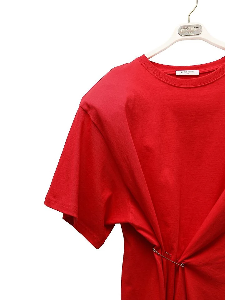 Paper Moon - Korean Women Fashion - #womensfashion - Pleated Pintuck Detail Oversized Shoulder-Pad Tee - 9
