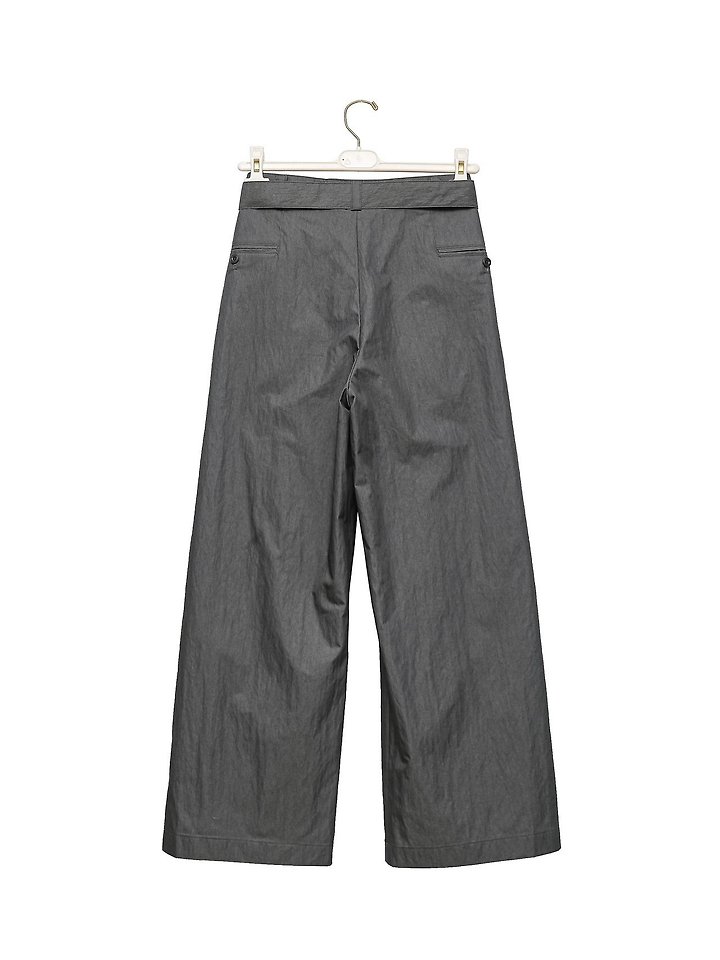 Paper Moon - Korean Women Fashion - #womensfashion - Double-Pleated Belted Wide Trousers - 8