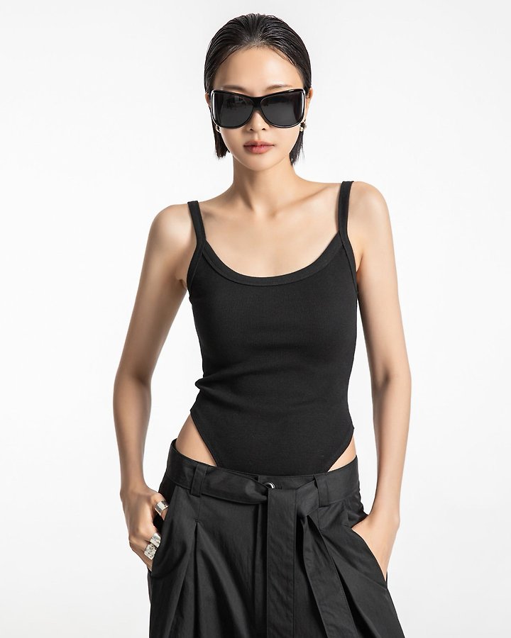 Paper Moon - Korean Women Fashion - #womensfashion - Sleeveless Open-Back Bodysuit - 7