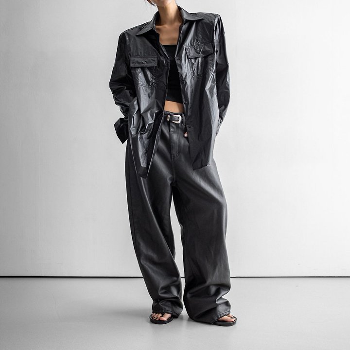 Paper Moon - Korean Women Fashion - #womensfashion - Nylon Summer Utility Pocket Shirt - 2