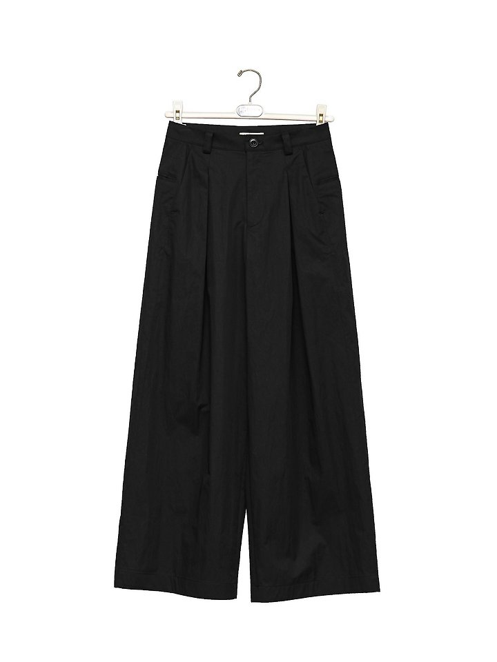 Paper Moon - Korean Women Fashion - #womensfashion - Double-Pleated Belted Wide Trousers - 11