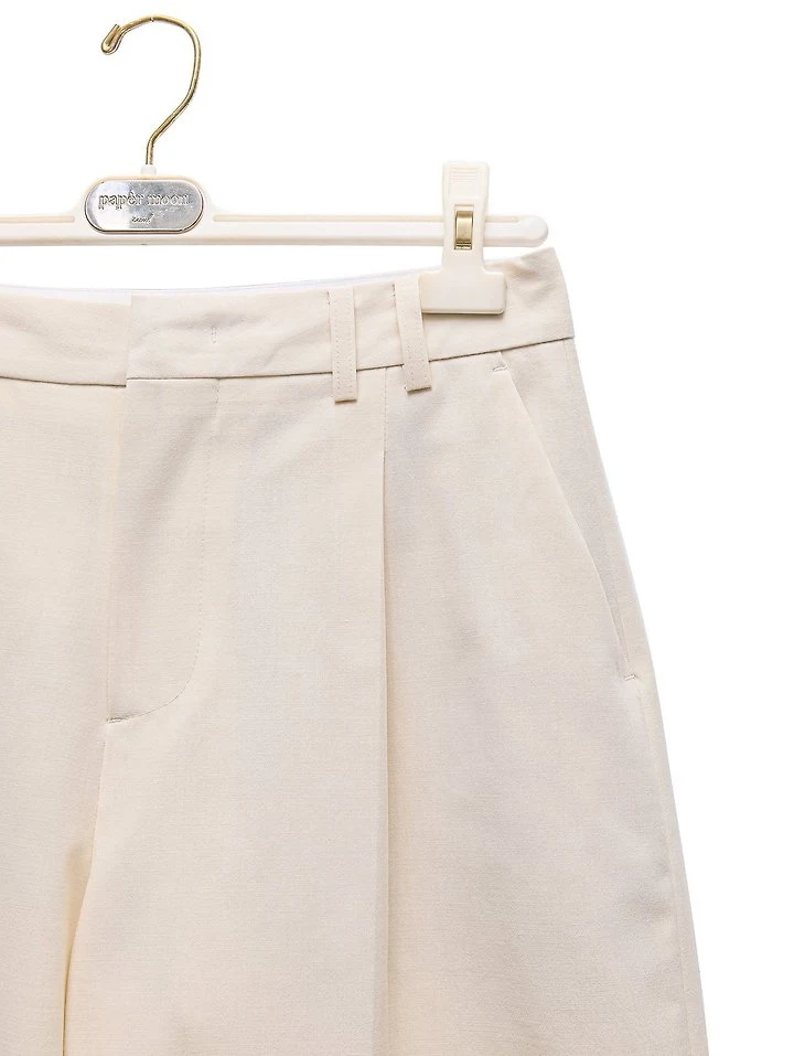 Paper Moon - Korean Women Fashion - #womensfashion - Classic Wide-Fit Bermuda Trousers - 12