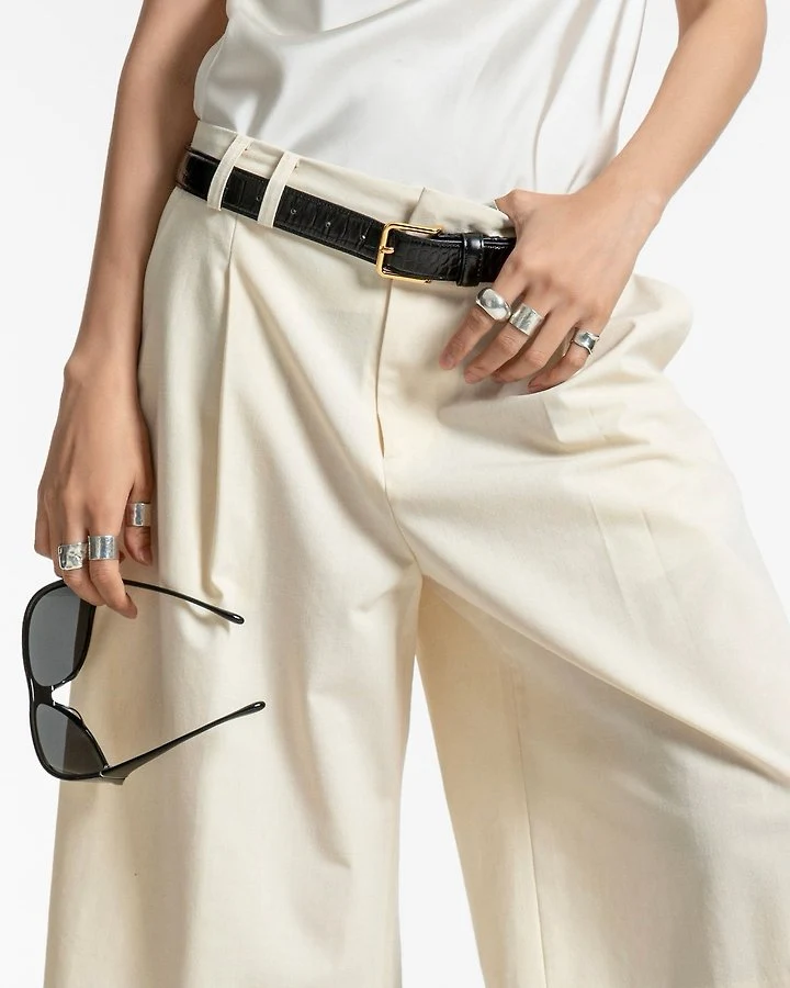 Paper Moon - Korean Women Fashion - #womensfashion - Classic Wide-Fit Bermuda Trousers - 6