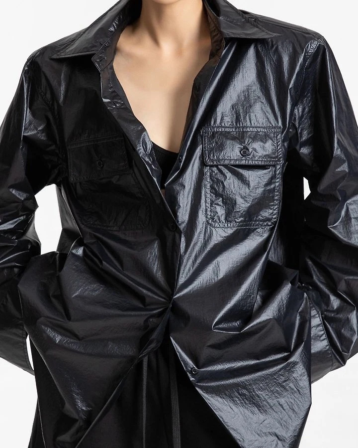 Paper Moon - Korean Women Fashion - #womensfashion - Nylon Summer Utility Pocket Shirt