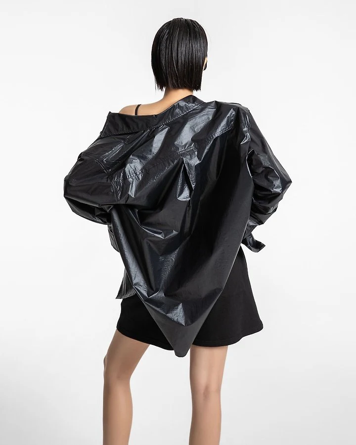 Paper Moon - Korean Women Fashion - #womensfashion - Nylon Summer Utility Pocket Shirt - 5
