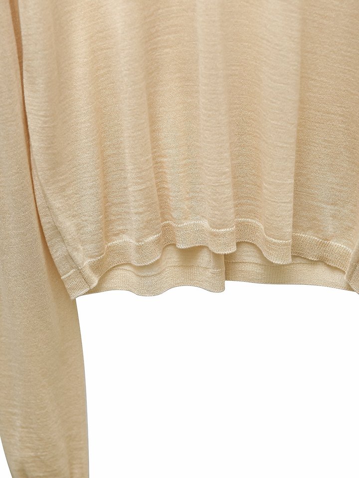 Paper Moon - Korean Women Fashion - #womensfashion - Wool-Silk Deep V-Neck Long Sleeve Knit Top - 11