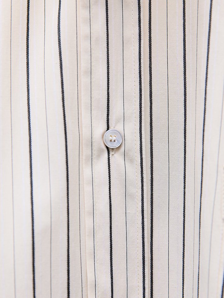 Paper Moon - Korean Women Fashion - #womensfashion - Oversized Striped Pocket Button-Down Shirt - 10
