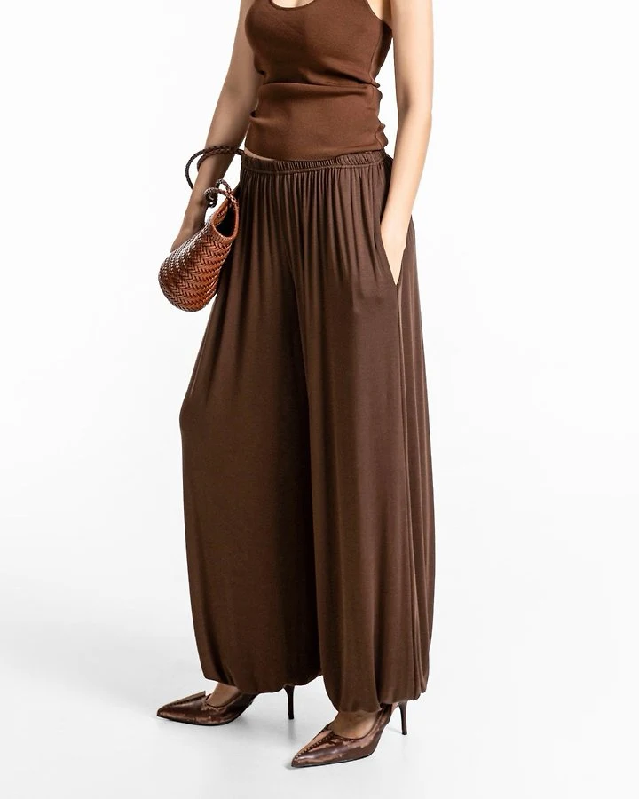 Paper Moon - Korean Women Fashion - #womensfashion - Draped Balloon Jogger Pants - 9