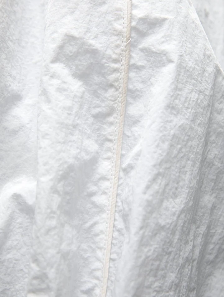 Paper Moon - Korean Women Fashion - #womensfashion - Nylon Drawstring Wide Twist-Pattern Trousers - 11