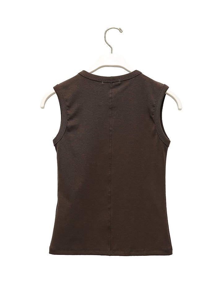 Paper Moon - Korean Women Fashion - #womensfashion - Classic Slim Sleeveless Top - 8