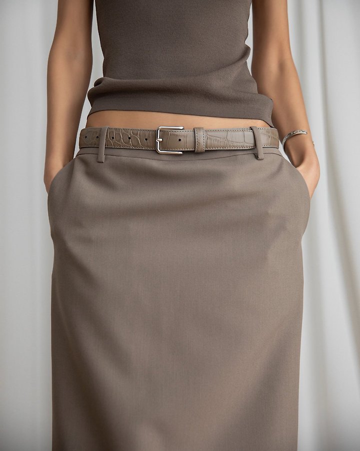 Paper Moon - Korean Women Fashion - #womensfashion - Classic Back-Slit Midi Pencil Skirt - 5