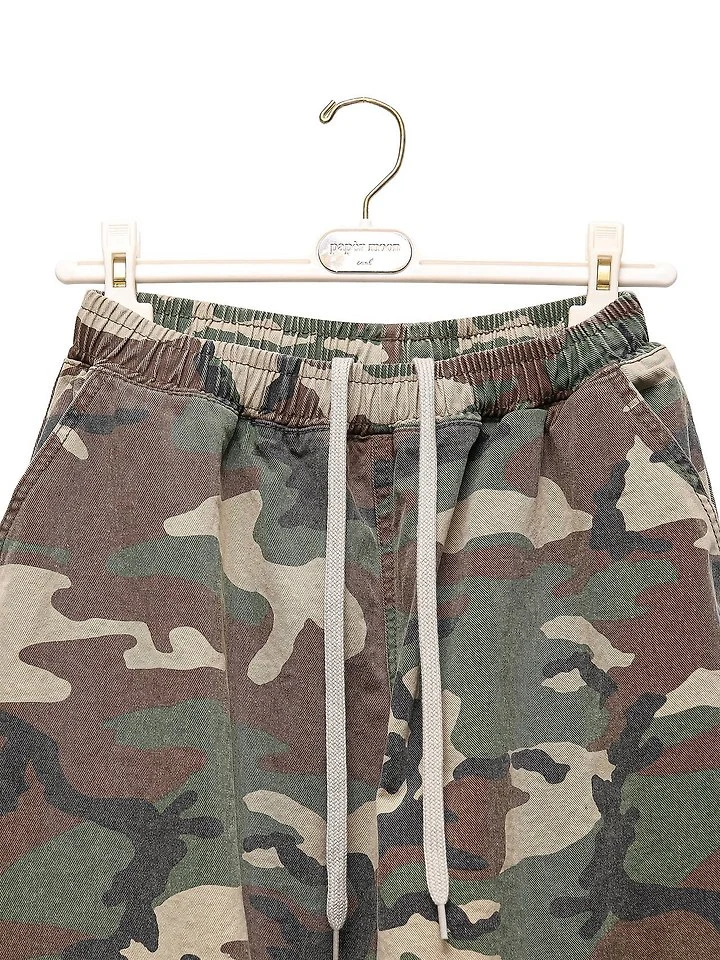 Paper Moon - Korean Women Fashion - #womensfashion - Camouflage Cotton Banded Maxi Wide Trousers - 11