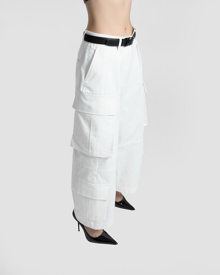 Paper Moon - Korean Women Fashion - #womensfashion - Structured Double Cargo Pants - 2