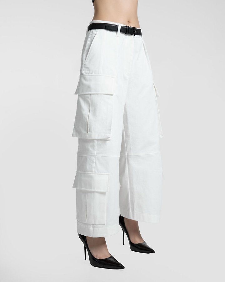 Paper Moon - Korean Women Fashion - #momslook - Structured Double Cargo Pants - 4