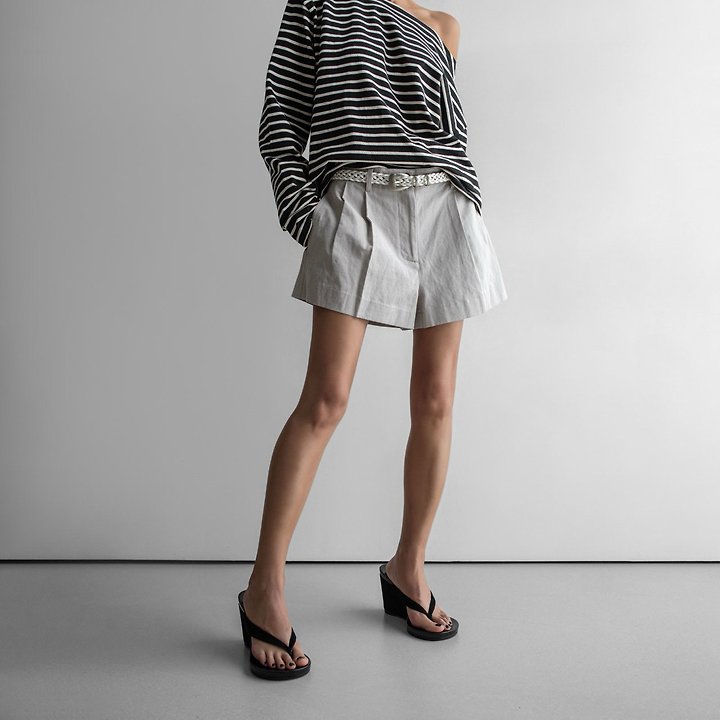 Paper Moon - Korean Women Fashion - #womensfashion - Washed Linen Chino Shorts - 5