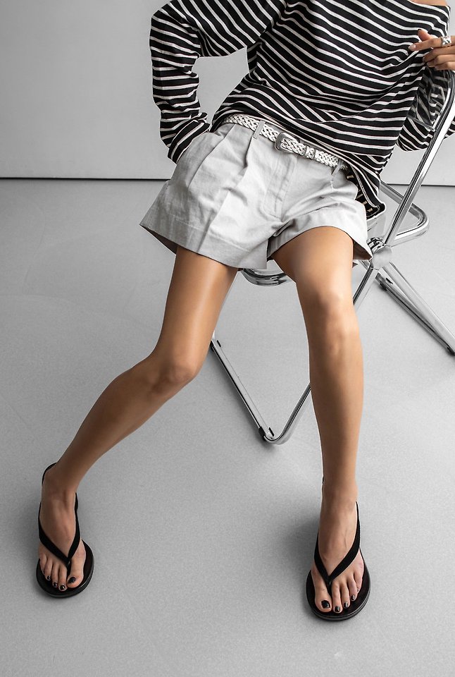 Paper Moon - Korean Women Fashion - #womensfashion - Washed Linen Chino Shorts - 9