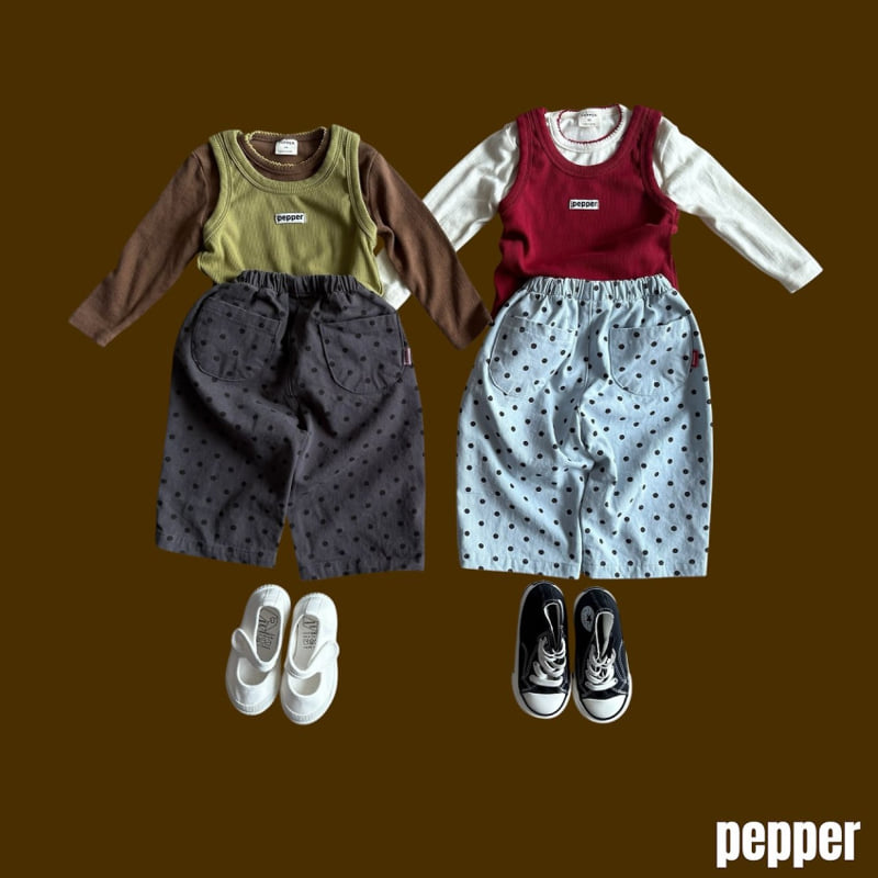 Pepper - Korean Children Fashion - #Kfashion4kids - Ribbed Layered Sleeveless Top - 9