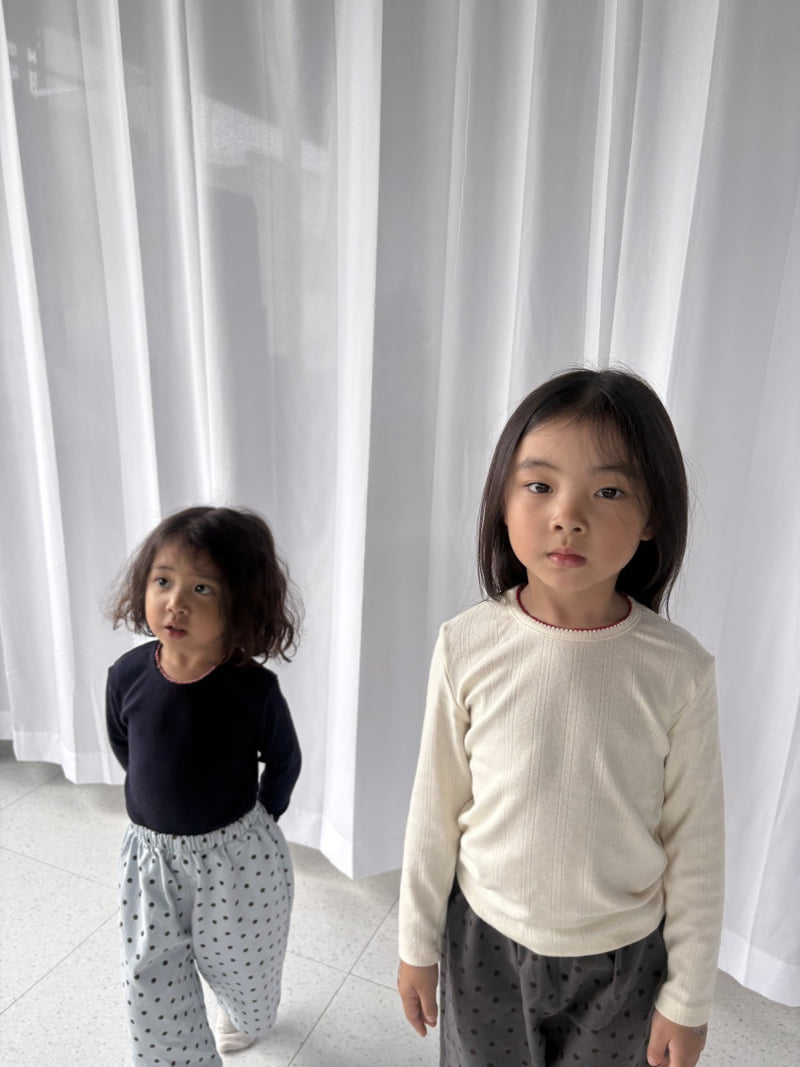 Pepper - Korean Children Fashion - #kidzfashiontrend - Pintuck Eyelet Tee - 4