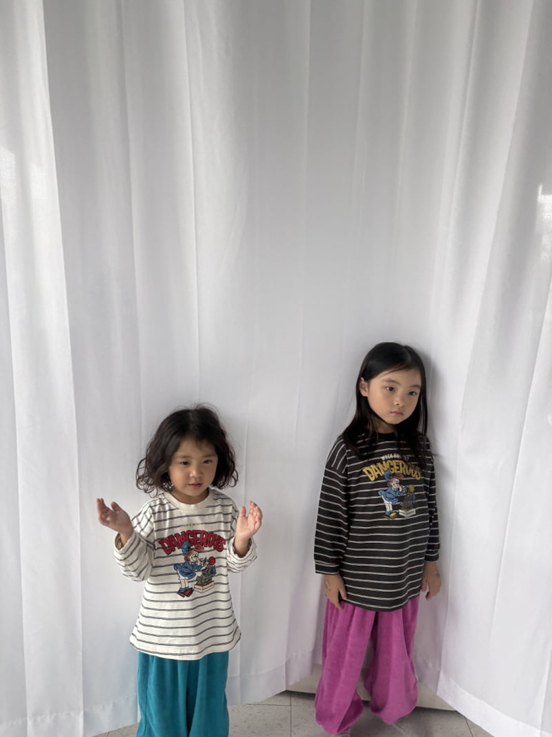 Pepper - Korean Children Fashion - #childofig - Bulldog Striped Tee - 3