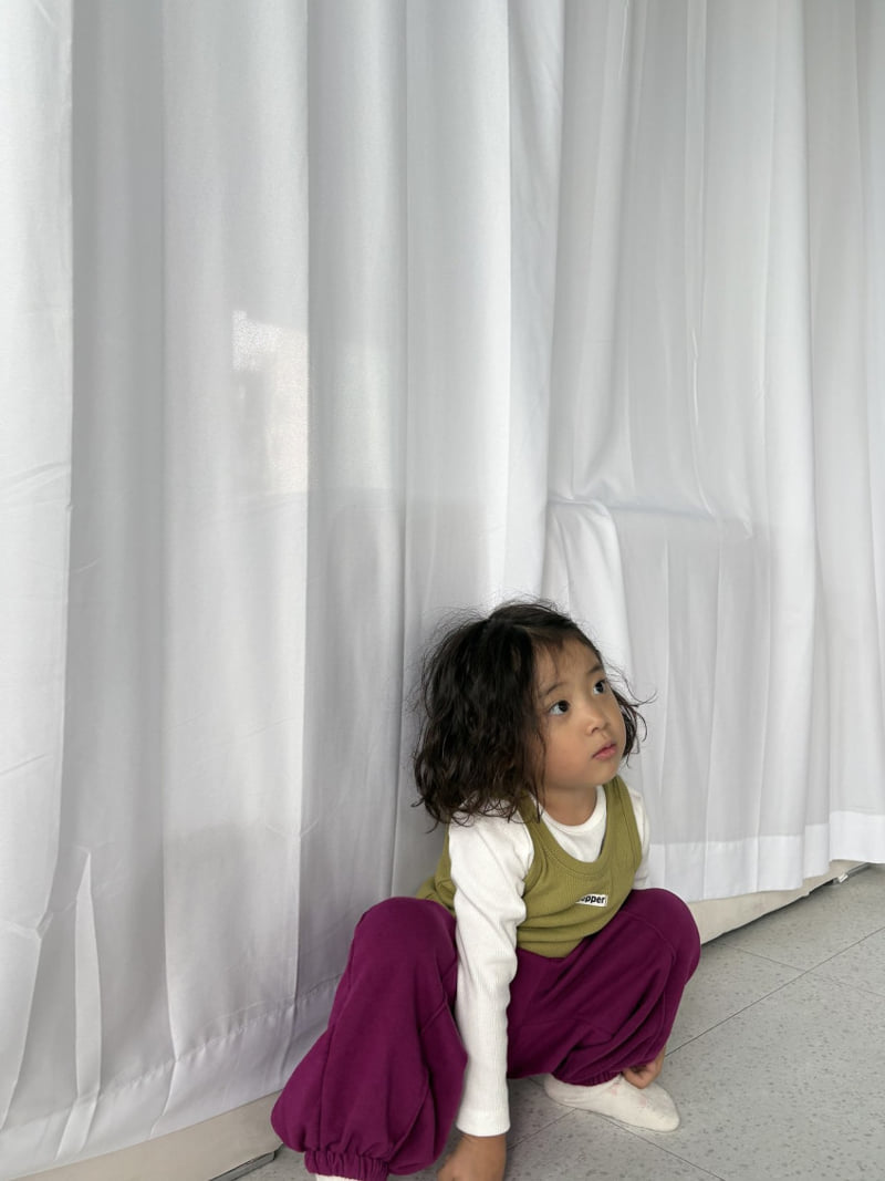 Pepper - Korean Children Fashion - #childrensboutique - Ribbed Layered Sleeveless Top - 2