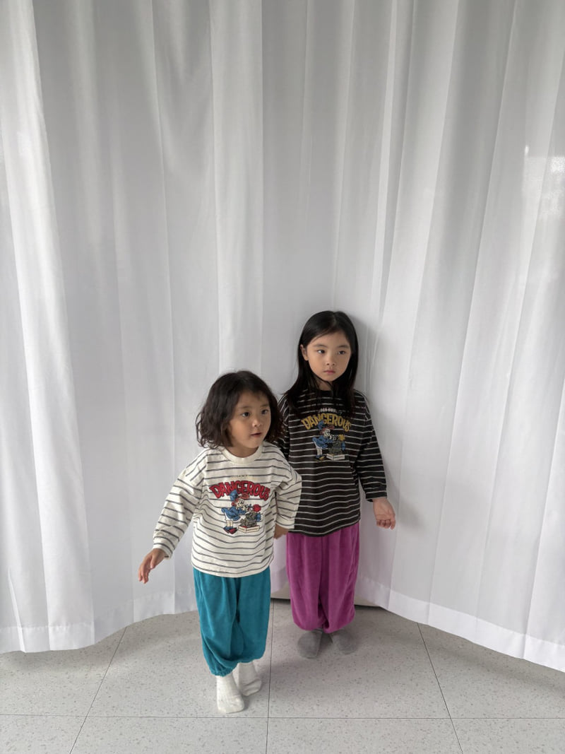 Pepper - Korean Children Fashion - #childofig - Bulldog Striped Tee - 4