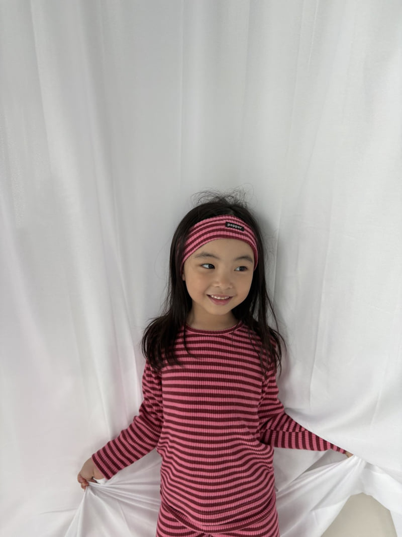 Pepper - Korean Children Fashion - #designkidswear - Pippi Striped Tee - 8
