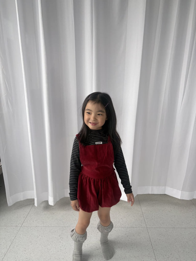 Pepper - Korean Children Fashion - #designkidswear - Corduroy Short Overalls - 11