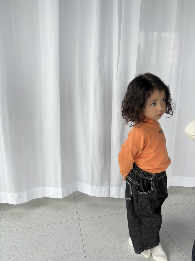 Pepper - Korean Children Fashion - #discoveringself - Tangerine Mock Neck Top - 6
