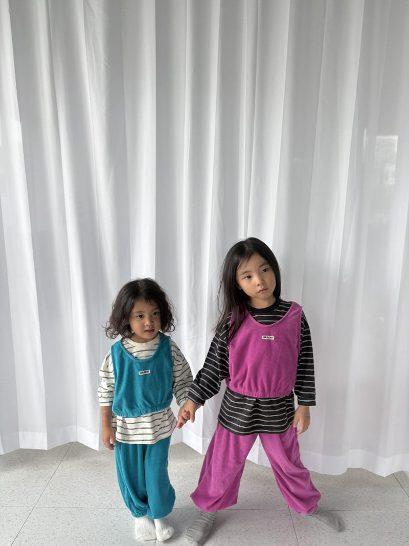Pepper - Korean Children Fashion - #discoveringself - Terry Vest - 2