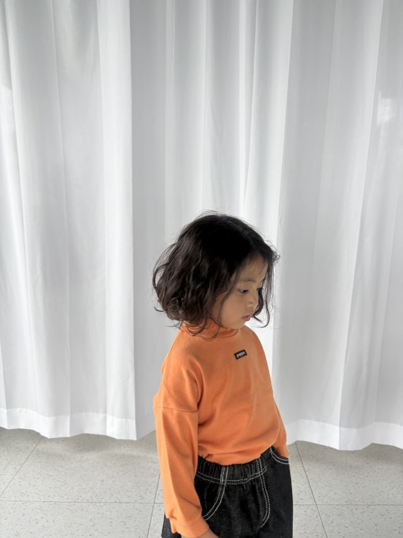 Pepper - Korean Children Fashion - #fashionkids - Tangerine Mock Neck Top - 7