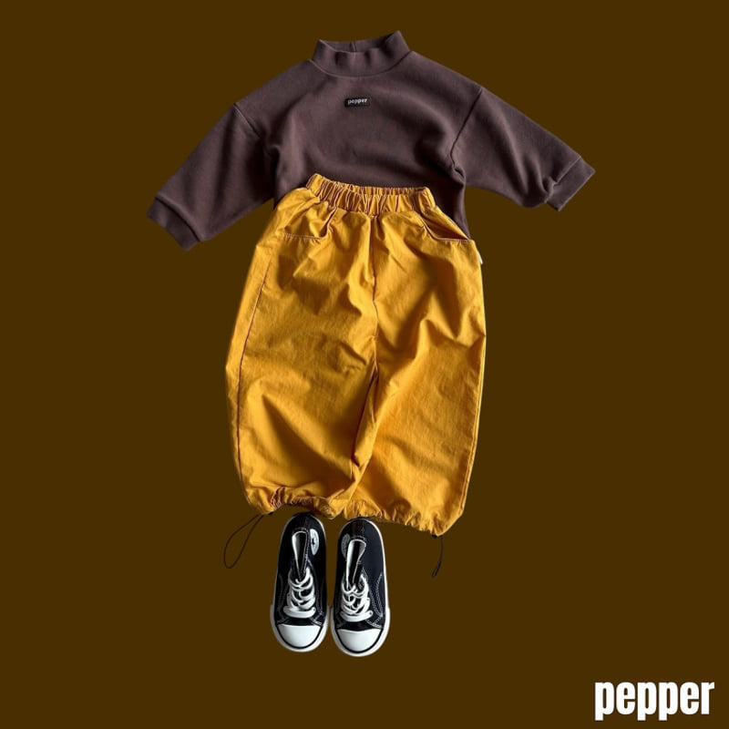 Pepper - Korean Children Fashion - #kidsshorts - Tangerine Mock Neck Top - 8