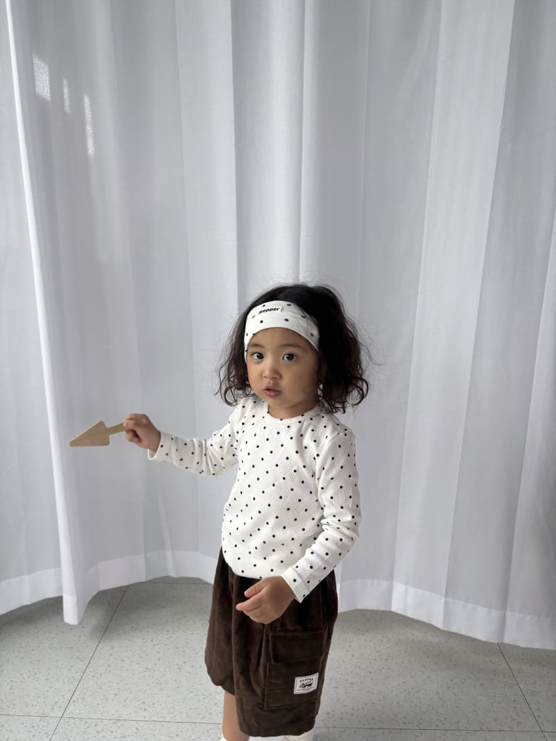 Pepper - Korean Children Fashion - #kidsshorts - Soft Dot Tee - 7