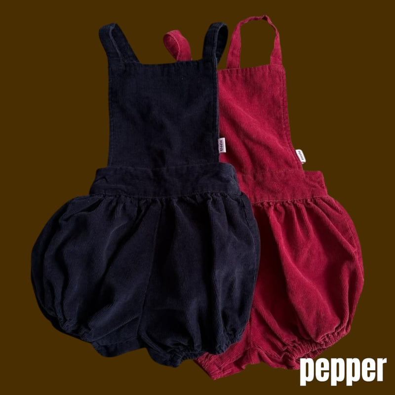 Pepper - Korean Children Fashion - #kidsstore - Corduroy Short Overalls