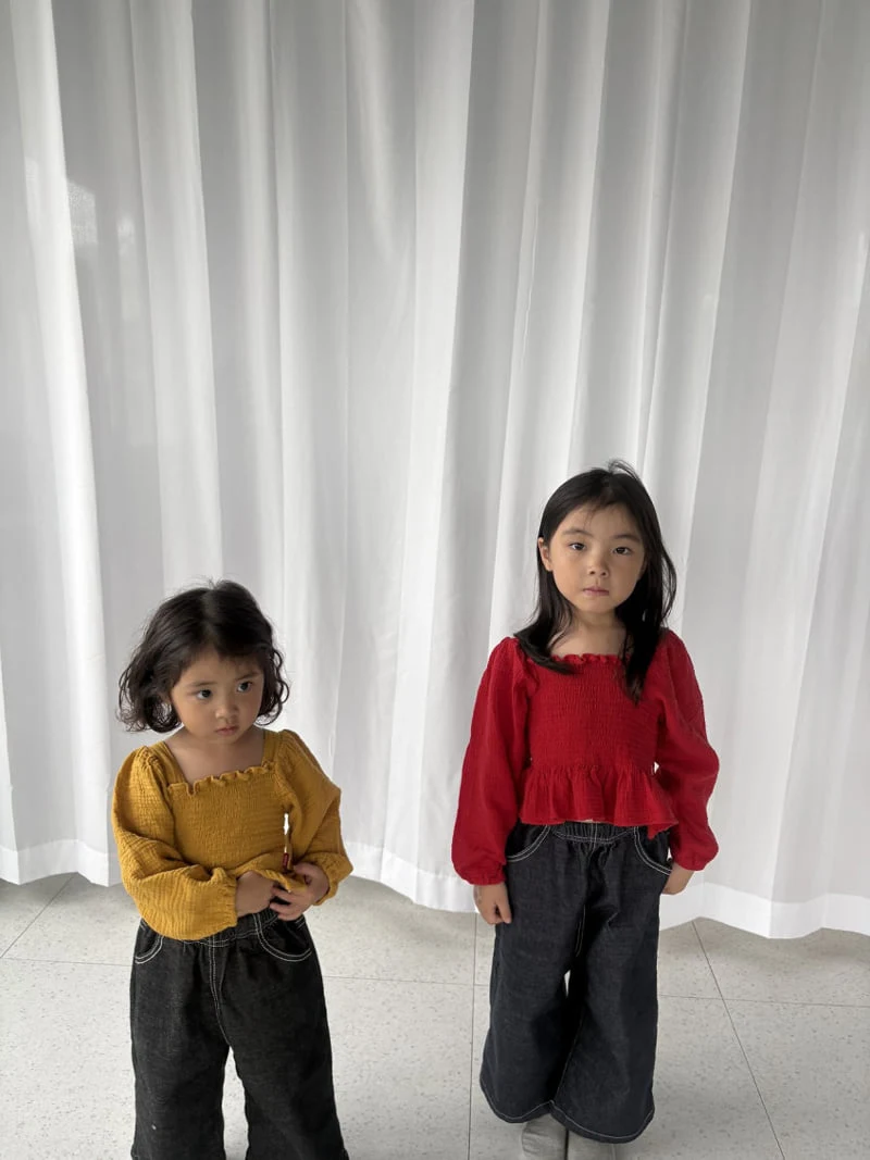 Pepper - Korean Children Fashion - #kidzfashiontrend - Smocked Blouse - 6