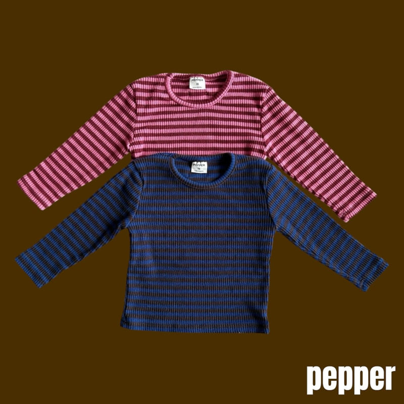 Pepper - Korean Children Fashion - #littlefashionista - Pippi Striped Tee