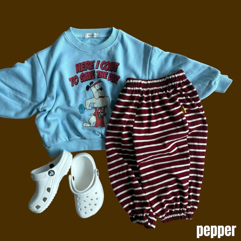 Pepper - Korean Children Fashion - #littlefashionista - Dumbbell Sweatshirt (Adult) - 6