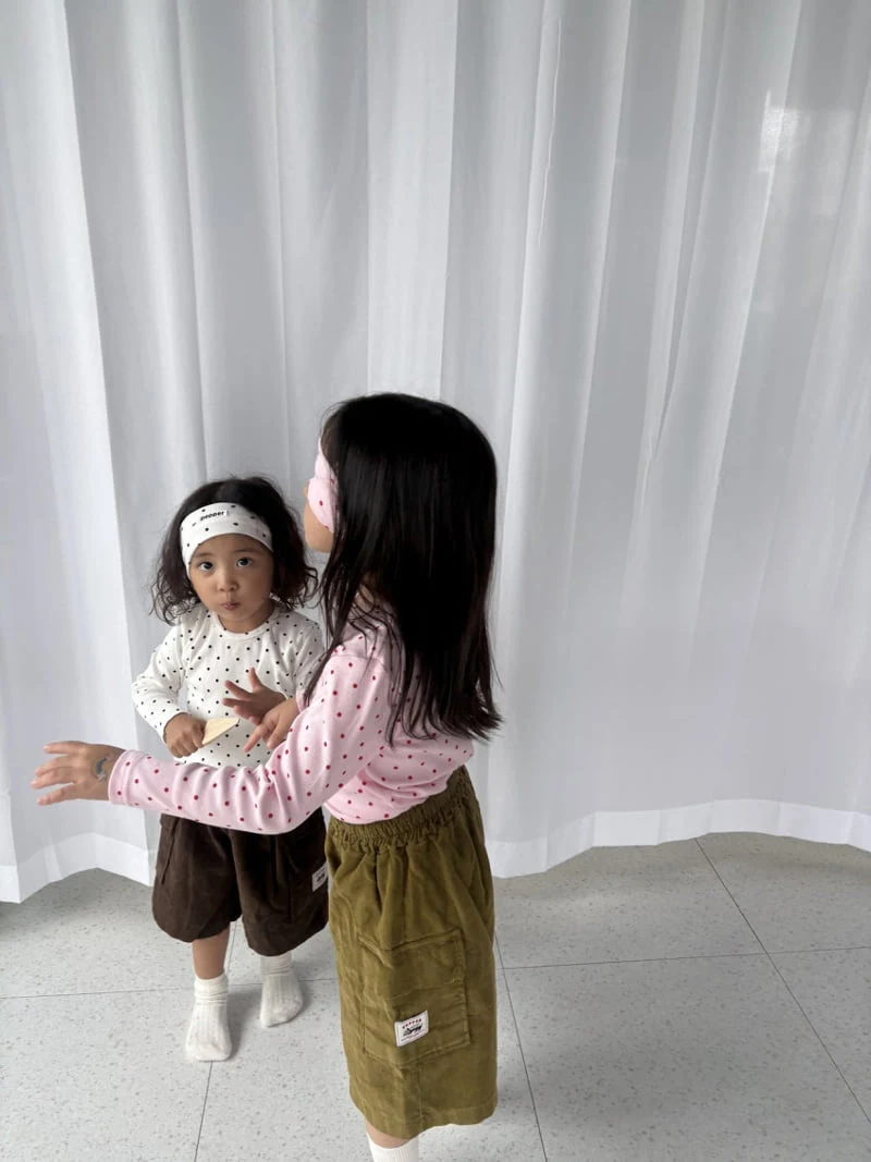 Pepper - Korean Children Fashion - #magicofchildhood - Cocoa Ball Corduroy Bermuda Shorts - 3
