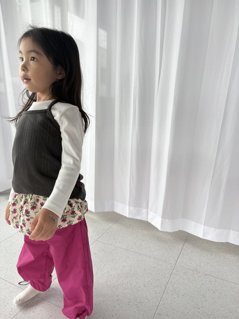 Pepper - Korean Children Fashion - #magicofchildhood - Knit Eyelet Halter Top - 4