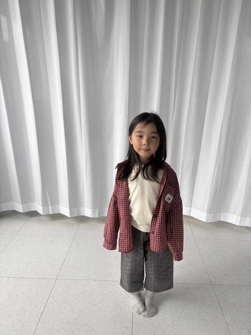 Pepper - Korean Children Fashion - #minifashionista - Cookie Check Shirt - 3