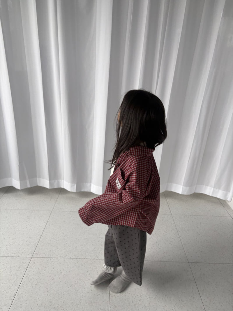 Pepper - Korean Children Fashion - #minifashionista - Cookie Check Shirt - 4