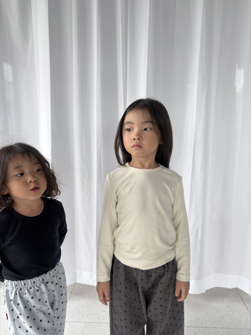 Pepper - Korean Children Fashion - #prettylittlegirls - Pintuck Eyelet Tee - 8