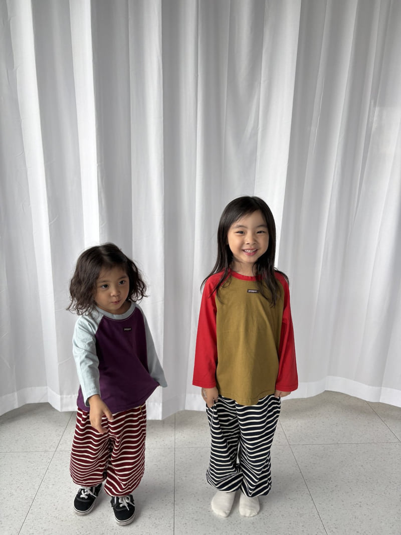 Pepper - Korean Children Fashion - #prettylittlegirls - Chacha Striped Jogger Pants - 6