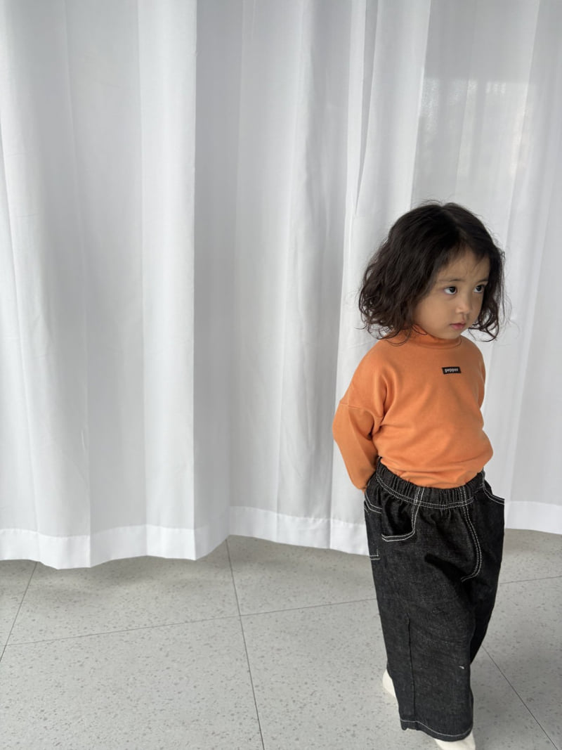 Pepper - Korean Children Fashion - #stylishchildhood - Tangerine Mock Neck Top - 2