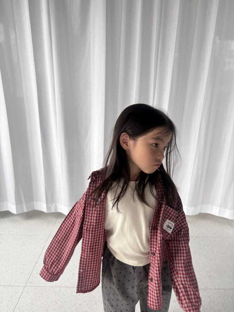 Pepper - Korean Children Fashion - #stylishchildhood - Cookie Check Shirt - 7